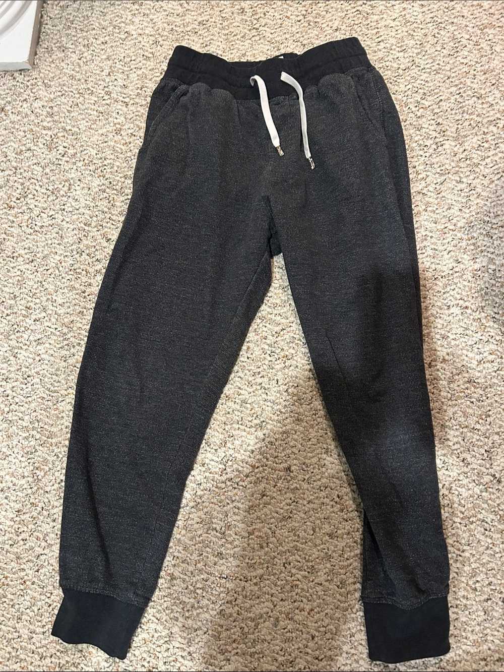 Quiksilver Men’s Small Charcoal Black Drawstring Jogger Sweatpants